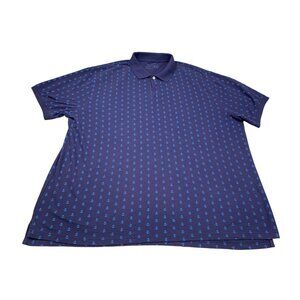 Saddlebred Mens XL Navy Polo Shirt With Blue Anchor Design